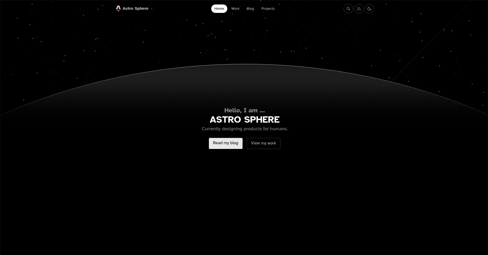 Image of the old Astro Sphere hero.